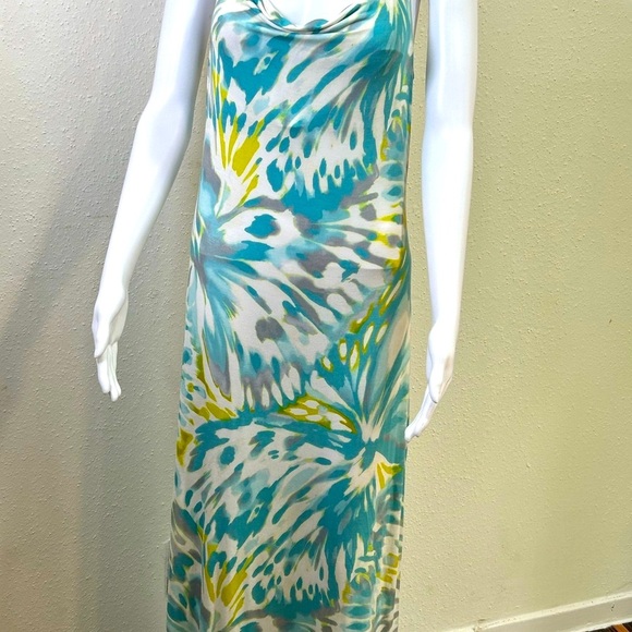 Tommy Bahama Teal and Yellow Floral Dress - Picture 7 of 9